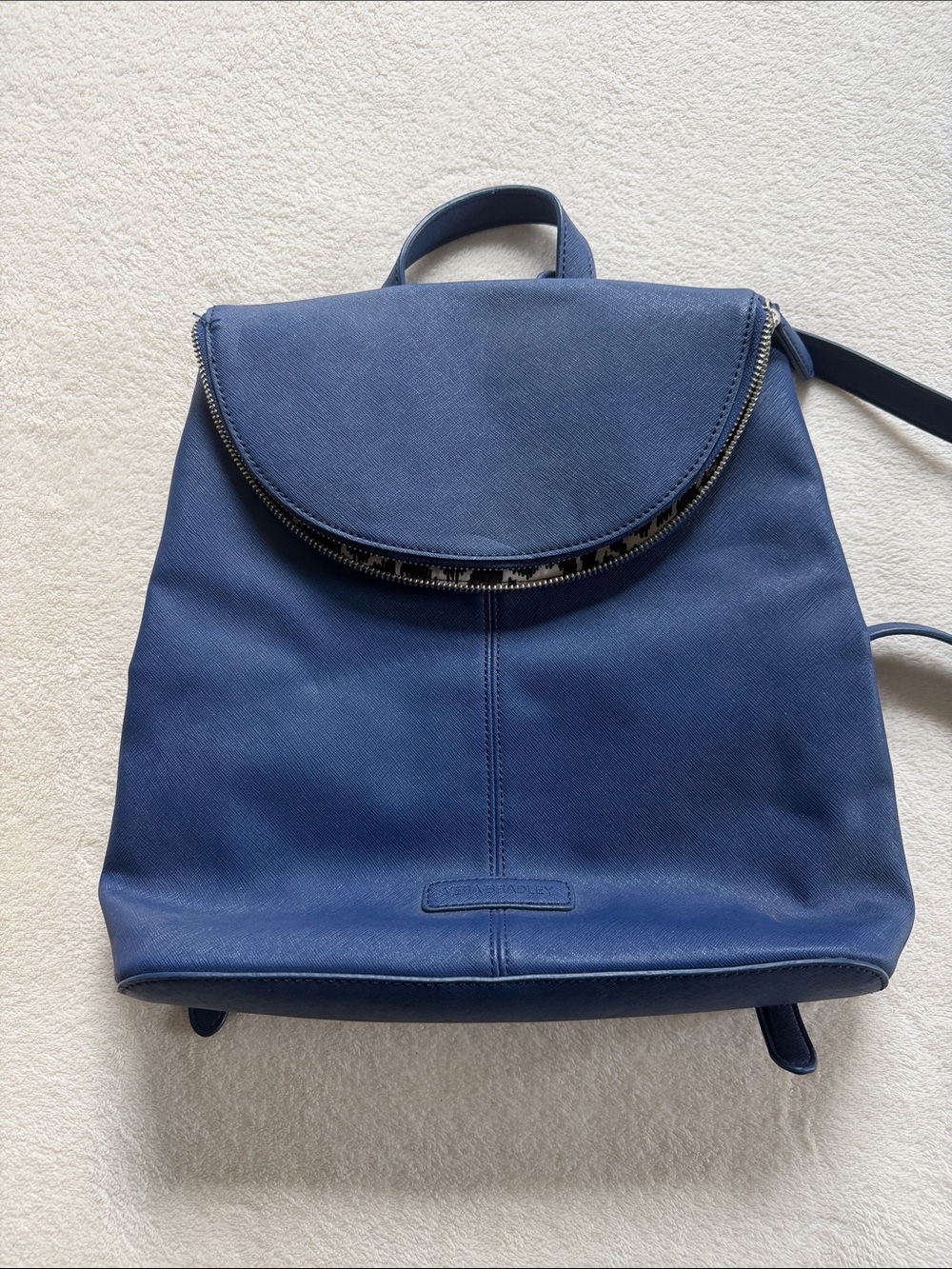 Vera Bradley Navy Leather Backpack